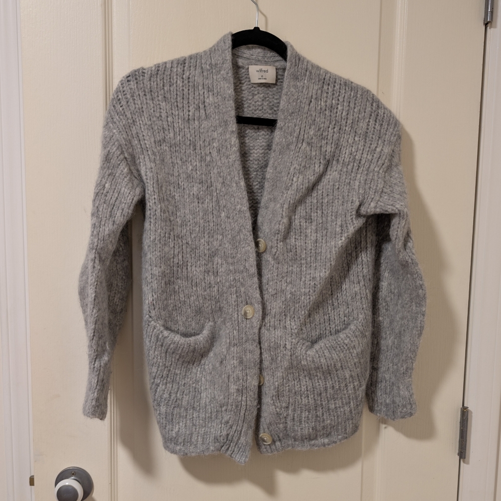 Aritzia Wilfred Wool Knit Cardigan